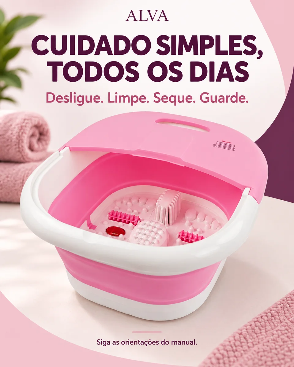 Pronto para o seu próximo momento. Superfície lisa e antiderrapante, com estrutura resistente. Limpe conforme o manual e guarde seco. Uma ideia de presente para quem merece uma pausa.
