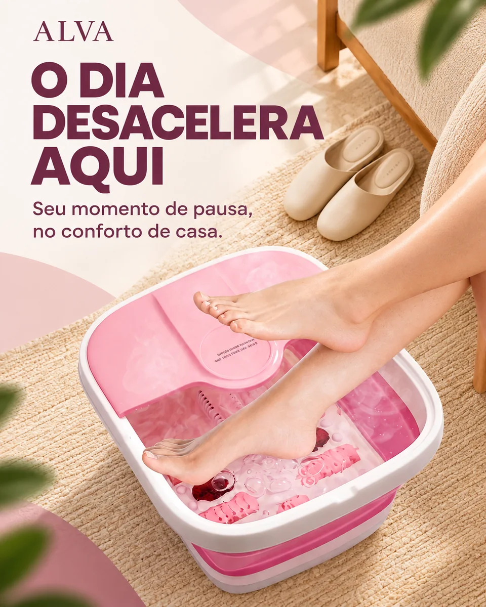 Desacelere no conforto de casa. Reserve um tempo para você e utilize o aparelho conforme o manual.