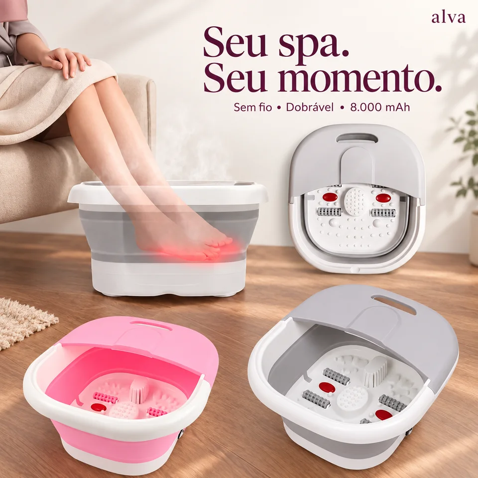 Spa ALVA nas cores rosa e cinza