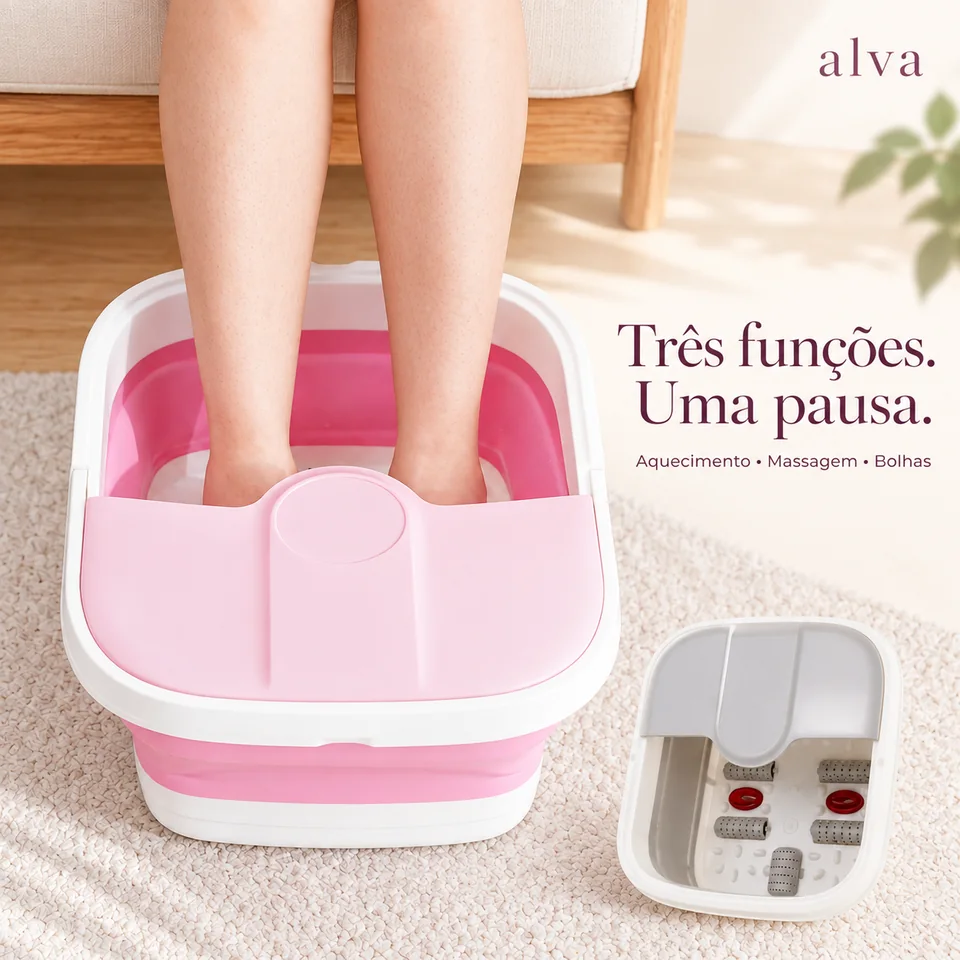 Funções de aquecimento e bolhas do spa ALVA